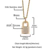 Hip Hop Full Diamond Pendant Gold and Silver Personalised Creative Peace Lock Charm Necklace European and American Men039s Stre3705709