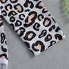 Kid Baby Girl Bikini Traje de baño Onepiece Moda Manga larga Estampado de leopardo Cremallera Body Traje de baño Natación Traje de baño OnePieza1263799