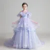 Kızın Elbiseleri Pullu Tül Çiçek Kız Elbise Düğün Akşam Çocuklar Için Prenses Parti Pageant Uzun Elbise Çocuk Kız Örgün Giyim