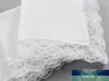 Pure White Hankerchiefs with Lace Plain DIY Print Draw Hankies Cotton Handkerchiefs Pocket Square 23*25 cm Factory price expert design Quality Latest Style Original