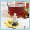 Coffee Drinkware Kitchen, Dining Bar Home Gardencoffee Mini Finger Shape Bag Shelf Sile Creative Tea Spoon Holder Tea Tools Ddc5594 Xmai