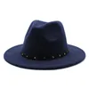 Cappello Fedora Donna Uomo Berretto a tesa larga Uomo Donna Jazz Cappellini Panama Donna Cappelli a cilindro Ragazze Moda Trilby Chapeau regalo uomo 2021 Primavera Autunno Inverno 27 colori all'ingrosso