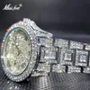 Relogio Masculino Luxury Miss Ice Out Diamond Watch Multifunction Day Datum Justera kalenderkvartsur för män DRO 220225