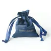 Customized Printed Logo Strawstring Cosmetic Velvet Packing Bags Small Fabric Jewelry and Electronic Packaging Bag