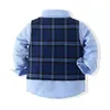 Blazer Kids Boy Gentleman Abbigliamento set camicia a maniche lunghe+gilet+pantaloni abiti per bambini per abiti da festa