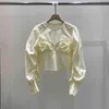 Moda coreana Pieghe Design Camicie solide Camicette da donna Primavera manica lunga da donna Top O-Collo Blusas De Mujer 210514