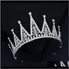 Клипы Barrettes Hair Jewelry Drop Delive 2021 Forseven Royal Princess Diadem сияющие хрустальные свадебные короны для невесты Noiva Women Girls B