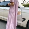 Fashion Vintage Button Pleated Loose Shirt Dress Women's Short Sleeve Vestido Female Casual Robe Femme 210520