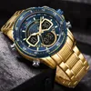 Male Clock NAVIFORCE Brand Fashion Sports Chronograph Men039s Digital Watches StainlessSteel Quartz Waterproof LED Watch Men W8298852