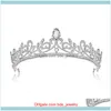 Cabelos de j￳ias para cabelos Barrettes 97qe Coroa de noiva J￳ias de fita de cabe￧a dos enfeites Tiara Luxury Princesa Queen Drop Deliver