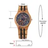 Relógios de pulso Relógios de madeira masculinos padrão de madeira verde-oliva pulseira de bambu relógio de quartzo natureza criativo esporte moda relógio para presentes masculinos