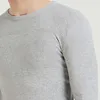 2021 Casual Slim Fit Pullover Men Sweater Solid Elastiska Tunna O-Neck Tröjor Mens Höst Vinter Underkläder Pull Sticka Jersey Grey Y0907