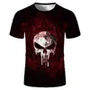T-shirts 2022 Sommar 3D-T-shirt Män Kläder Skulldeath Short Sleeve Boy-Child Fashion O-Neck Street Wear Cool Customizable 110-6 XL