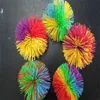 6cm 7cm Koosh Ball Sensory Toys Strinty Silicone Pom DNA Color Dough Ball