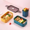 Japanese Style Lunch Box Microwave Bento Box Multi-Layer Food Storage for Breakfast Salad Sand Office worker 210925