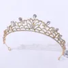 Petits diadèmes et couronnes pour fête de mariage, diadèmes à fleurs en cristal, ornements de tête en strass, accessoires pour cheveux à la mode