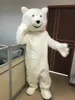 Halloween Polar Bear Mascot Costume Top Quality Animal Thème de personnage de thème Carnival Taille pour adultes Robe de fête d'anniversaire de Noël