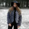 女性リアルダチョウの羽コート冬のファッション自然の毛皮のジャケットふわふわ七面鳥羽の女性S1002 211018