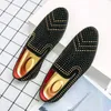 Italian Lether Mens Shoes Fashion Trend Summer Leather Men s Casual Black For Moccasins Handmade Hippie f c Caual Moain