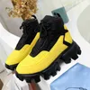 Tasarımcı 19FW Rahat Ayakkabılar Cloudbust Thunder Siyah Sneakers Erkek Kadın Eğitmenler Örgü Yüksek Üst Sneaker Işık Kauçuk 3D Kış Sıcak Ayakkabı Kutusu
