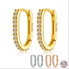 Orecchini Huggie a cerchio d'oro d'argento vintage 925 per donne zirconia cubica bling di qualità raffinata per le orecchie anti-allergia Regali di gioielli di moda anti-allergia per ragazze