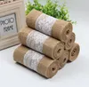 2021 Supplies 15*240cm Naturally Elegant Burlap Lace Chair Sashes Jute Chairs Tie Bow For Rustic Wedding Event Decoration