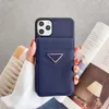 Fashion Insert Card Leather iPhone 12 Pro Max Phone Cases Mobile Case 11 Prothree2 XR X XS Shell Curve Cover Models199J38020974268516