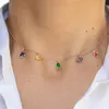 Anhänger Halsketten Ins Kreative Farbe Zirkon Dinosaurier Tier Halskette Niedlich Für Frauen Mädchen Mode Schmuck Geschenk