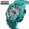 Мужские бренд спортивные часы G стиль военной армии мужчины камуфляж роскошный ремешок водонепроницаемый светодиодный цифровые кварцевые наручные часы