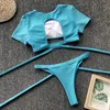 Bikinis Set badkläder kvinnor 2022 Hög midja bikini Push Up Bathing Suit Leopard Print Kvinnlig strandkläder Sexig bandage