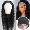 Unice hair 100 Human Hair Grip Headband Scarf Wig Water Wave Human Hair Wig No plucking wigs for Women No Glue No Sew4990110