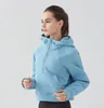 LU-20 Semi Zipper Hoodies Esporte Roupas de Yoga Roupas de Ginástica Camisola Feminina Moda Solta Lazer Corrida Fitness Yoga Casual Casaco Engrossado