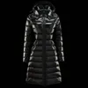 Womens Long down jacket 겨울 파카 코트 최고 품질의 여성 캐주얼 야외 깃털 여성 Outwear Thicken 고급 방풍 및 따뜻한 분리형 모자 겉옷