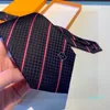 fashion Mens Silk Neck Ties Luxury Designer Necktie Fashion Check Stripes Handmade Tie Leisure Neckcloth Business Neckties Men Letter