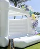 11.5x11.5ft Aile Trambolinler Şişme Beyaz Düğün Jumper PVC Kabarık Kale / Ay Sıçrama Evi / Gelin Sıçrama Evi