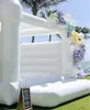 11.5x11.5ft Trampoliny Rodzinne Nadmuchiwane White Wedding Jumper PCV Buncy Castle / Moon Bounce House / Bridal Bounce House