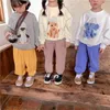 MILANCEL秋の子供たちのパーカーかわいい動物プリントの女の子スウェットの男の子の服子供の衣装211110