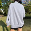 Brevbroderi Turtleneck Oversize Sweatshirt för tjejer Pullover Kvinnor Harajuku Långärmad Sudaderas Toppar Vinter 210510
