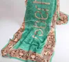 Custom Multicolor Crocodile Pattern Vintage Luksusowy Miękki - Satin Silk Scraf Square Women Drukowane Jedwabne Szal