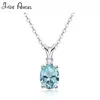 blue topaz silver necklace