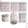 4pcs Household Zippered Laundry Bags Delicate Bra Panties Washing Underwear Clothes Storage Pouch For Home