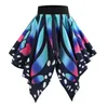 Skirts JAYCOSIN 2021 Summer Women Casual Retro Butterfly Printing Evening Party Skirt Swing Fashion 4