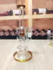 8.7inches Brown Hookah Bong Glass Water Pipe Thick Beaker Bongs Tobacco Smoking Bubbler Smoke Pipes Bongs Bottles Dab Rig 14mm Bowl Joint