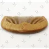 MOQ 50 st Amazon Nyaste Premium Hair Comb Anpassad logotyp Naturlig Grön Sandelträ Träskägg Combs för avancerade kunder