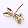 JYX Pins for women Elegant Dragonfly-style 10.5mm Pure Freshwater Pearl Cultured Enamel Brooch Pin
