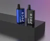 원래 POCO BM4000 메쉬 코일 4000 퍼프 일회용 vape 펜 Eletronic 담배 충전식 공기 흐름 12ml 8 맛 장치 최신 증기 펜