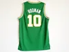 NCAA College Oklahoma Savages High School Dennis Rodman Maglia da basket 10 Man University Team Colore Verde Blu Bianco Per gli appassionati di sport Camicia Traspirante Buono/Alto