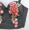 Blomma broderade bh toppar kvinnors slim-fit retro yttre slitage camisole mode ärmlös bustier grödor p2465 bustiers corsets