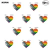 New Gay Pride Flag Spilla da bavero Bandiera distintivo Spilla Spille Distintivi 10 pezzi molto