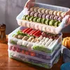 Accessories Packaging Organizers Refrigerator Food Storage Box Kitchen Organizer Fresh Dumplings Vegetable Egg Holder Stackable Microwave